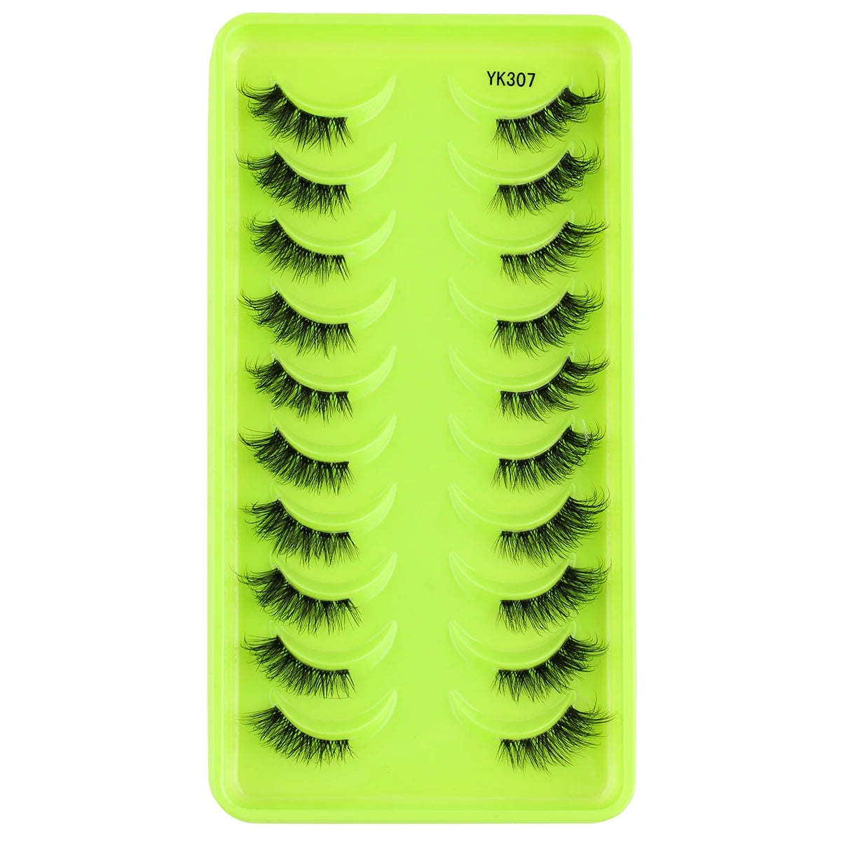 New Half Eyelashes 3/10Pairs Half Lashes Natural 3D Cat Eye Lashes Clear Stem False Eyelash Extension Makeup Faux Cils maquiagem Purest Peak